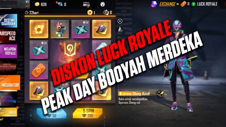 Diskon Besar Luck Royale Hadir di Peak Day Booyah Merdeka FF!